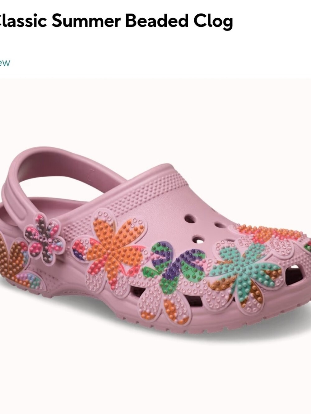 CROCS Pink Floral-Embellished Classic Clog - Picture 15 of 15